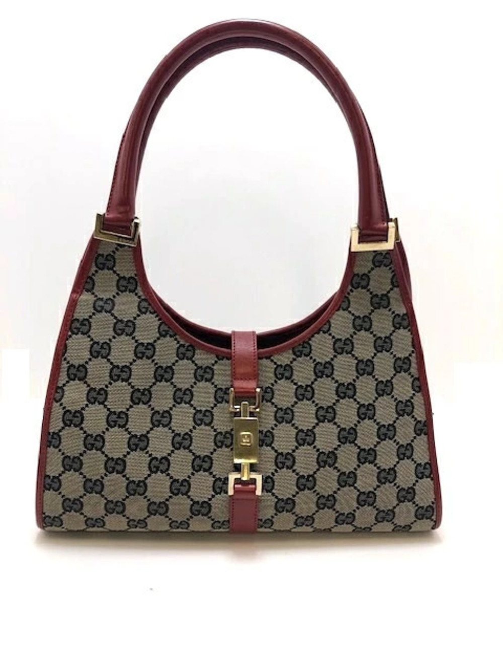 Gucci Jackie Shoulder Bag Red Beige Cream Navy Blue